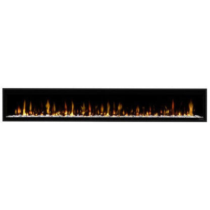 Dimplex Ignite Evolve 100" Built-in Linear Electric Fireplace With Tumbled Glass and Driftwood Media