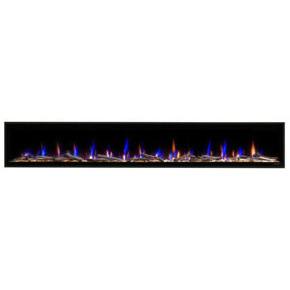 Dimplex Ignite Evolve 100" Built-in Linear Electric Fireplace With Tumbled Glass and Driftwood Media