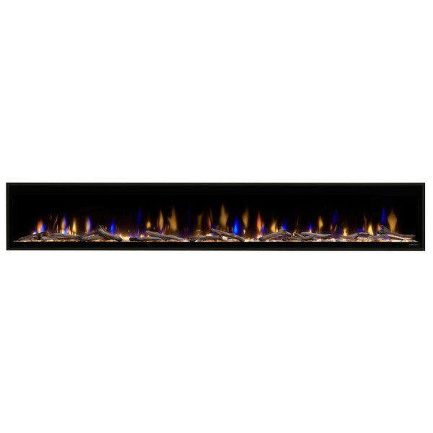 Dimplex Ignite Evolve 100" Built-in Linear Electric Fireplace With Tumbled Glass and Driftwood Media