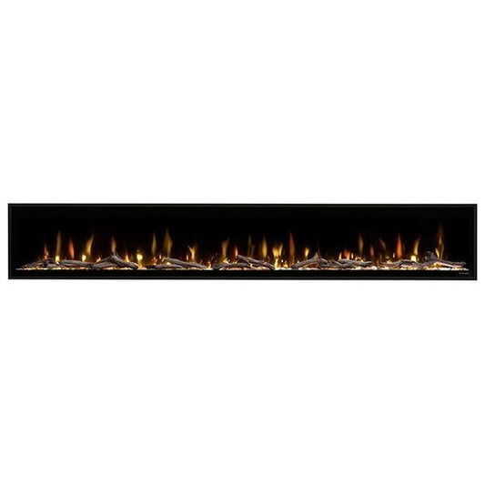 Dimplex Ignite Evolve 100" Built-in Linear Electric Fireplace With Tumbled Glass and Driftwood Media
