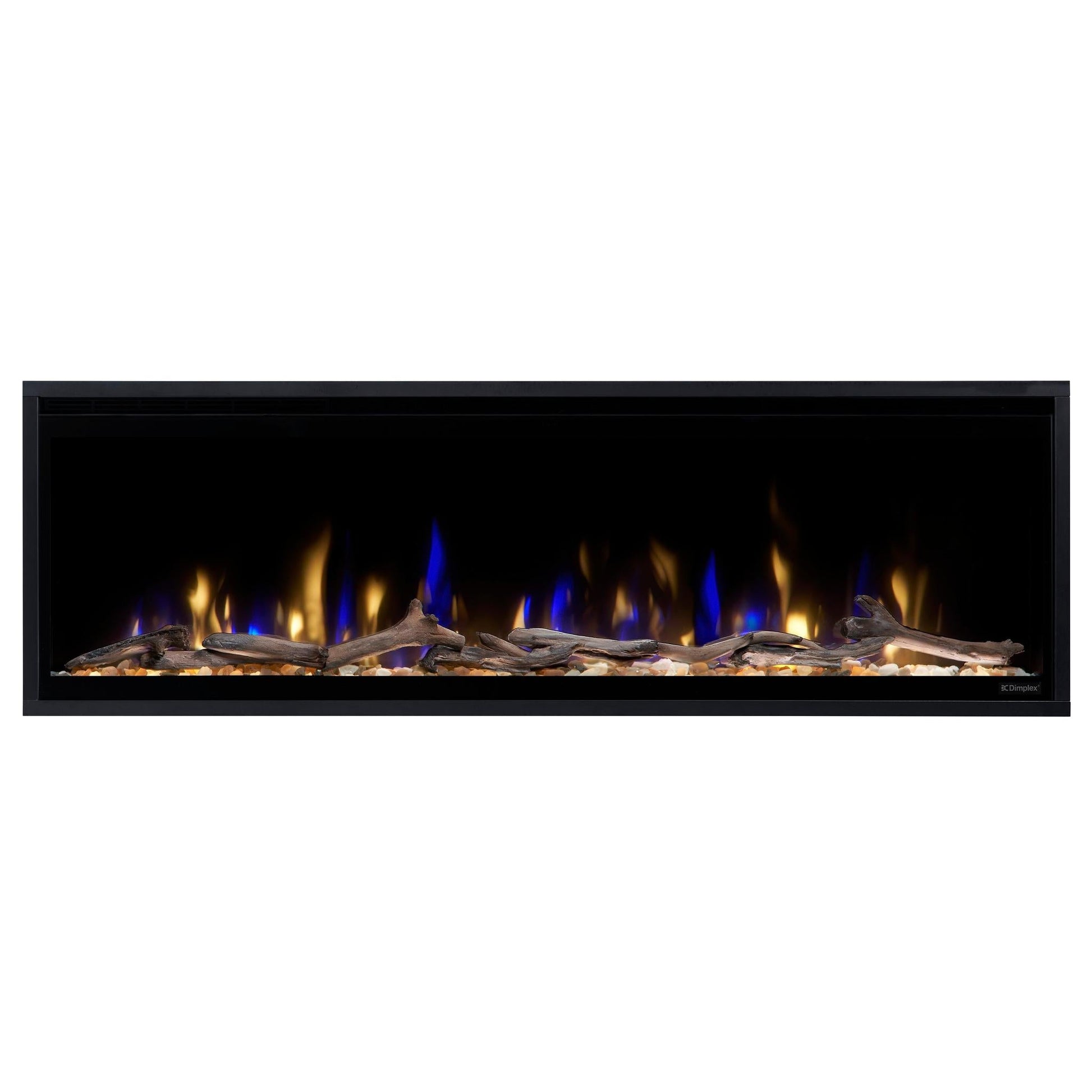 Dimplex Ignite Evolve 50" Built-in Linear Electric Fireplace With Tumbled Glass and Driftwood Media