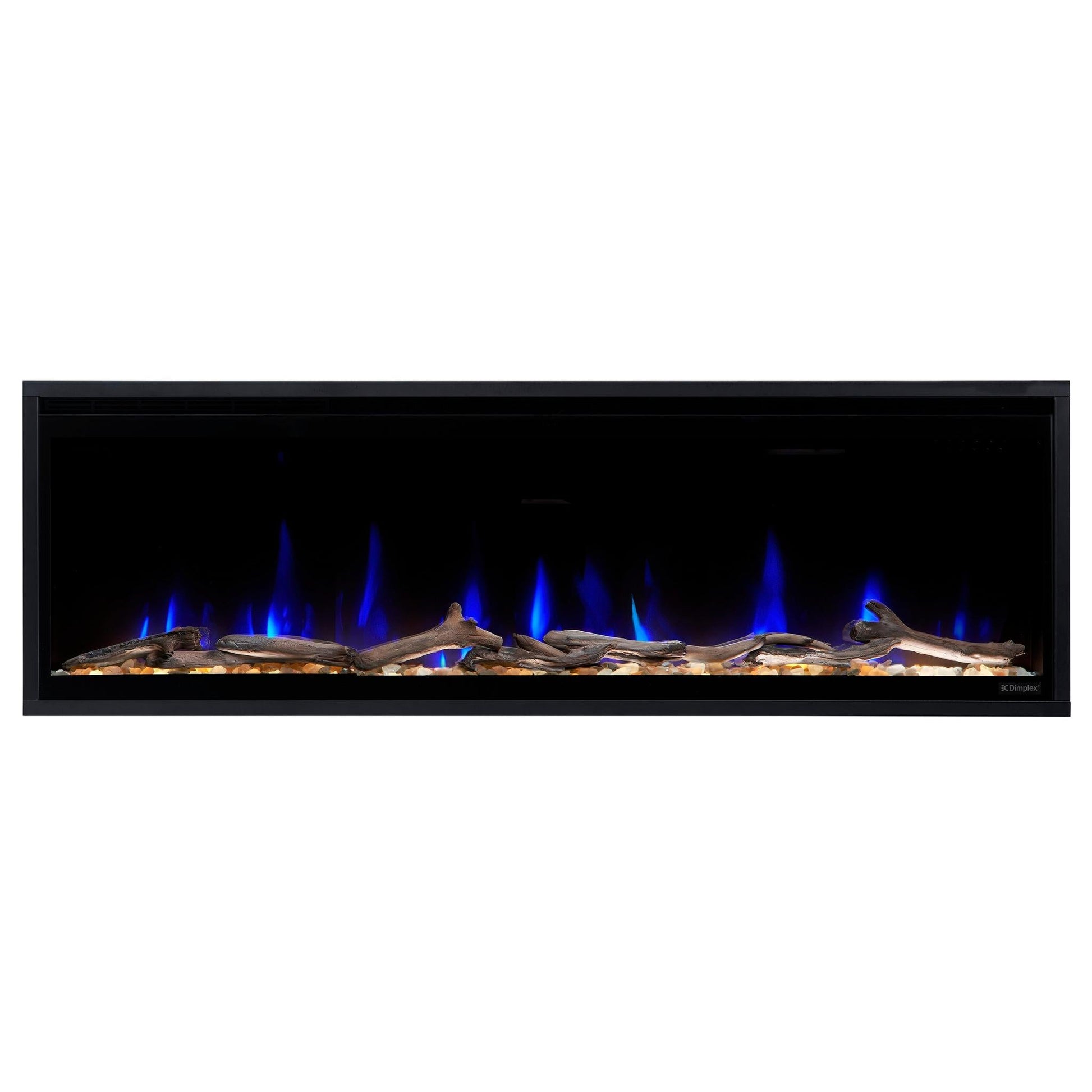 Dimplex Ignite Evolve 50" Built-in Linear Electric Fireplace With Tumbled Glass and Driftwood Media