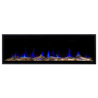 Dimplex Ignite Evolve 50" Built-in Linear Electric Fireplace With Tumbled Glass and Driftwood Media