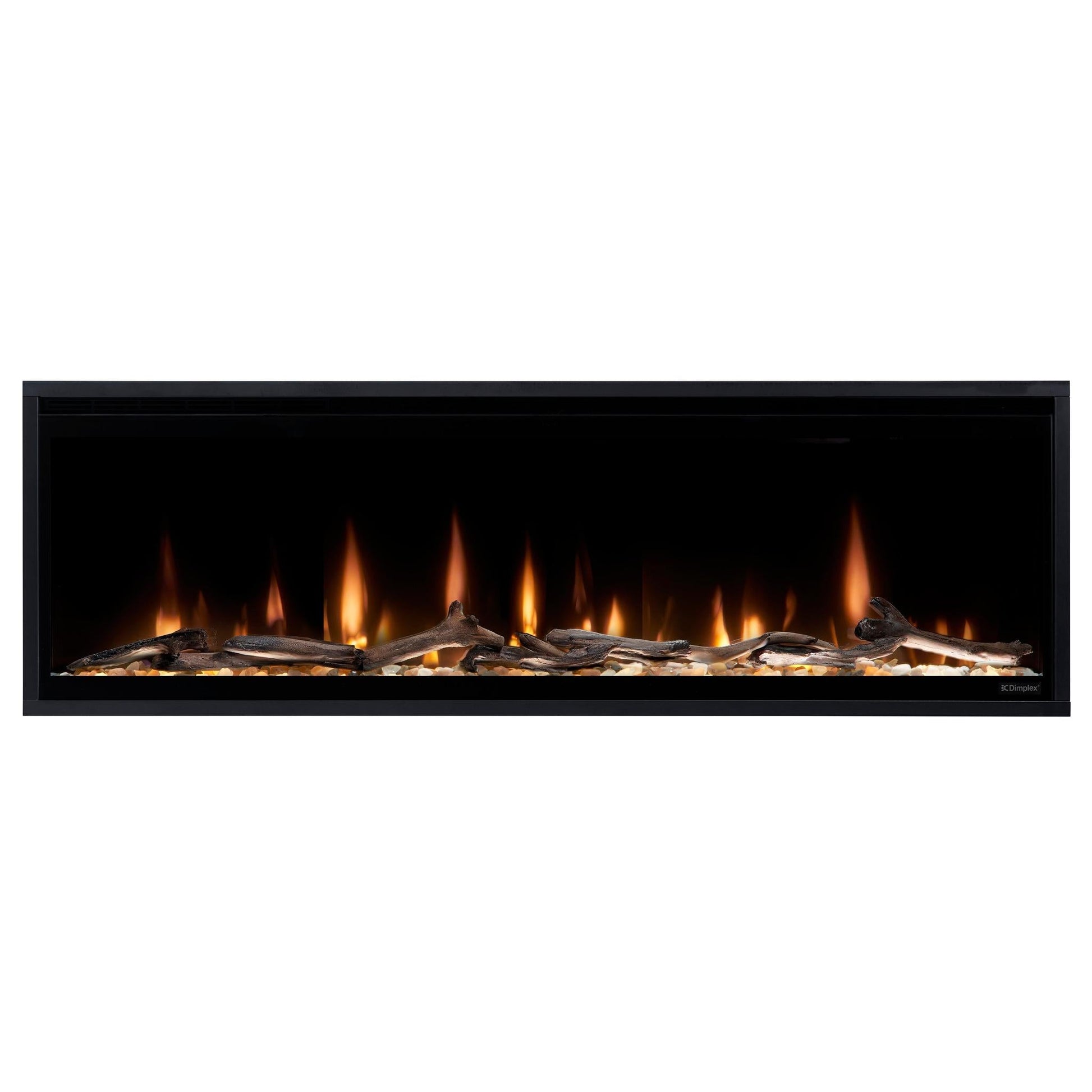 Dimplex Ignite Evolve 50" Built-in Linear Electric Fireplace With Tumbled Glass and Driftwood Media