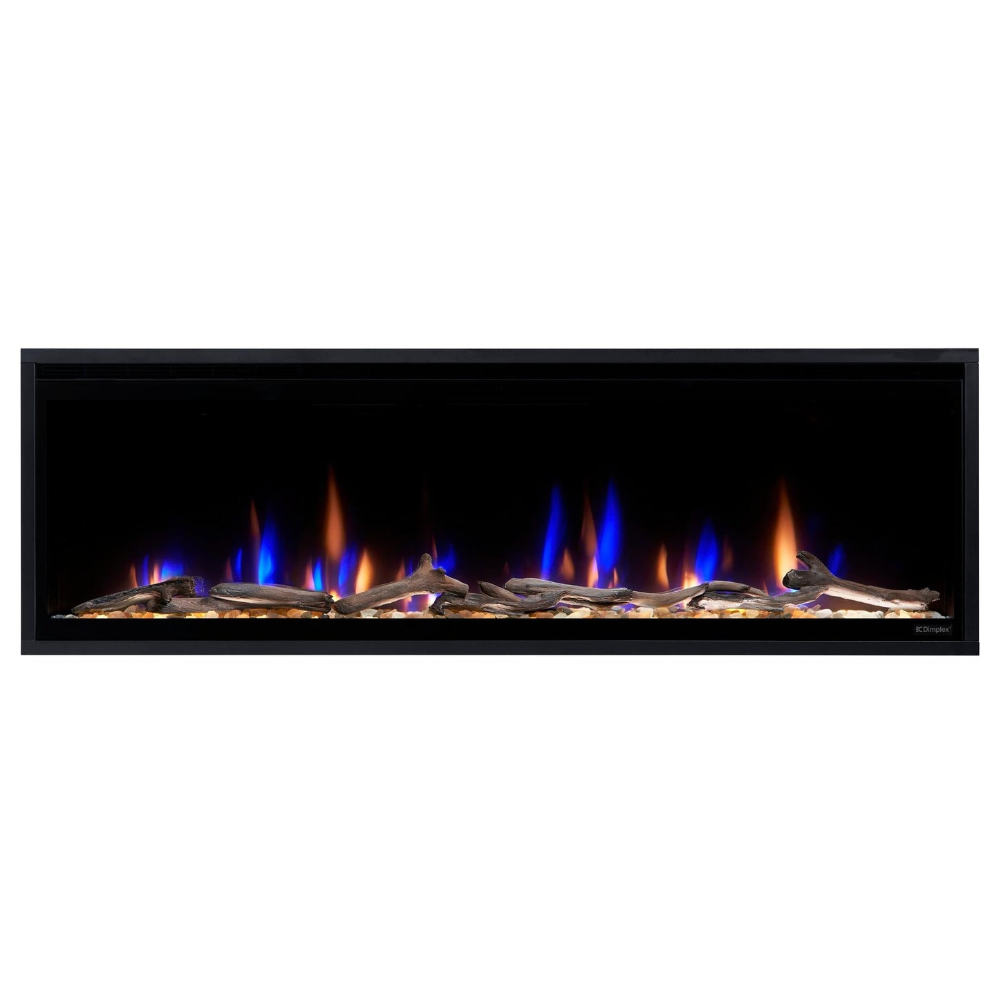 Dimplex Ignite Evolve 50" Built-in Linear Electric Fireplace With Tumbled Glass and Driftwood Media