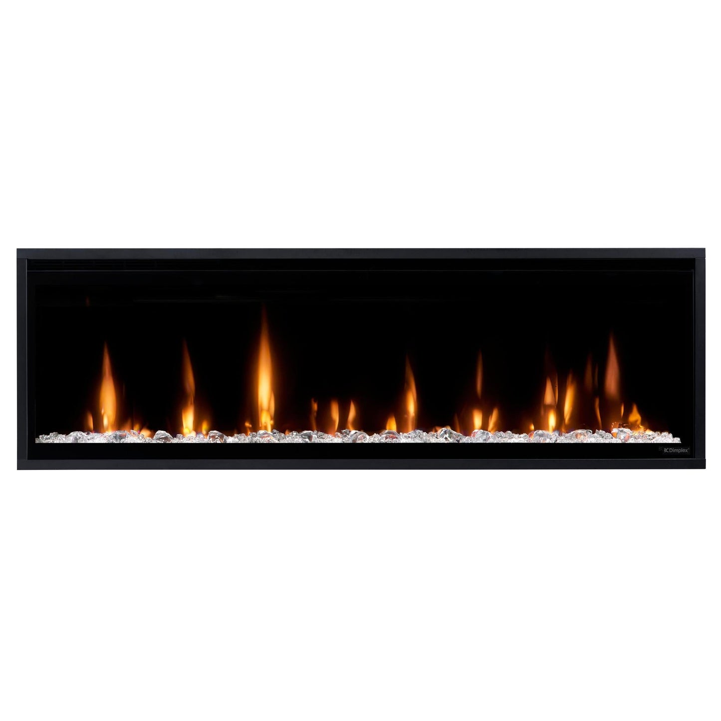 Dimplex Ignite Evolve 50" Built-in Linear Electric Fireplace With Tumbled Glass and Driftwood Media