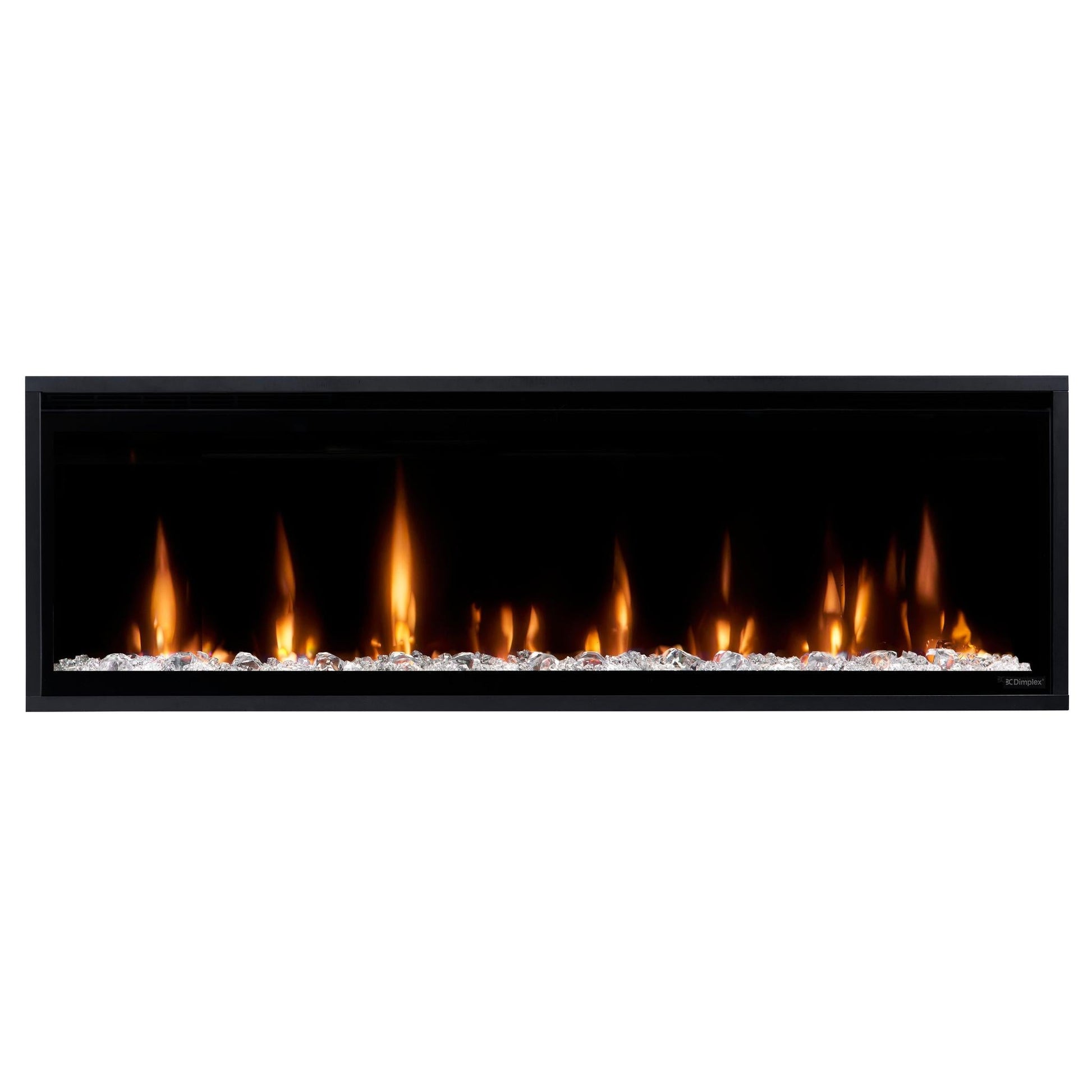 Dimplex Ignite Evolve 50" Built-in Linear Electric Fireplace With Tumbled Glass and Driftwood Media