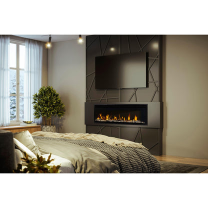 Dimplex Ignite Evolve 50" Built-in Linear Electric Fireplace With Tumbled Glass and Driftwood Media