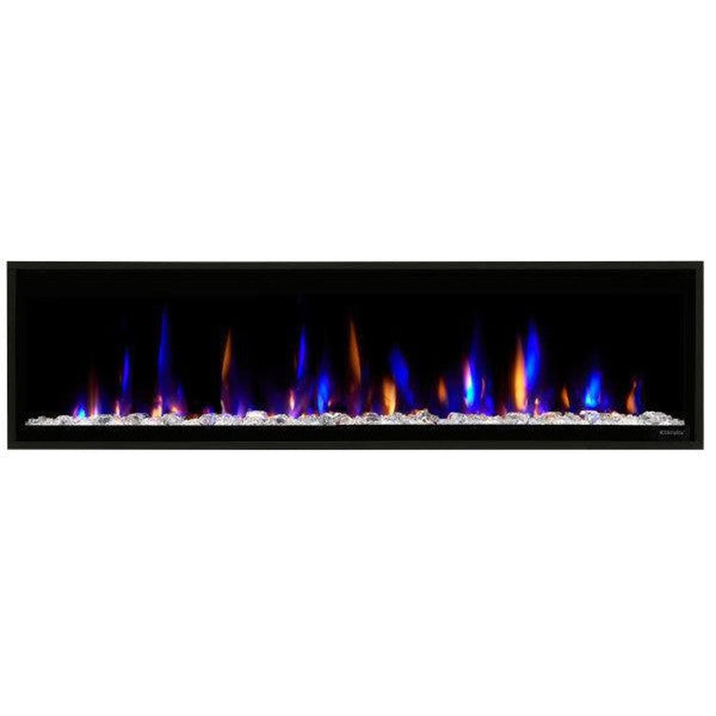 Dimplex Ignite Evolve 60" Built-in Linear Electric Fireplace With Tumbled Glass and Driftwood Media