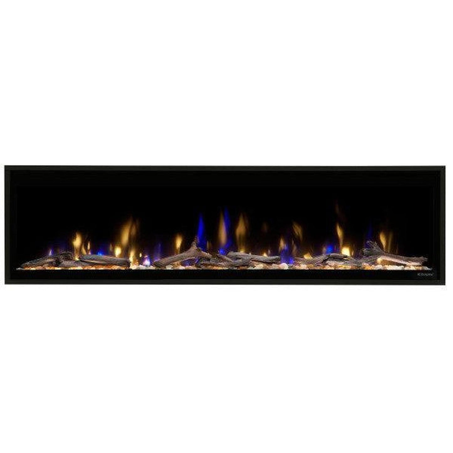 Dimplex Ignite Evolve 60" Built-in Linear Electric Fireplace With Tumbled Glass and Driftwood Media
