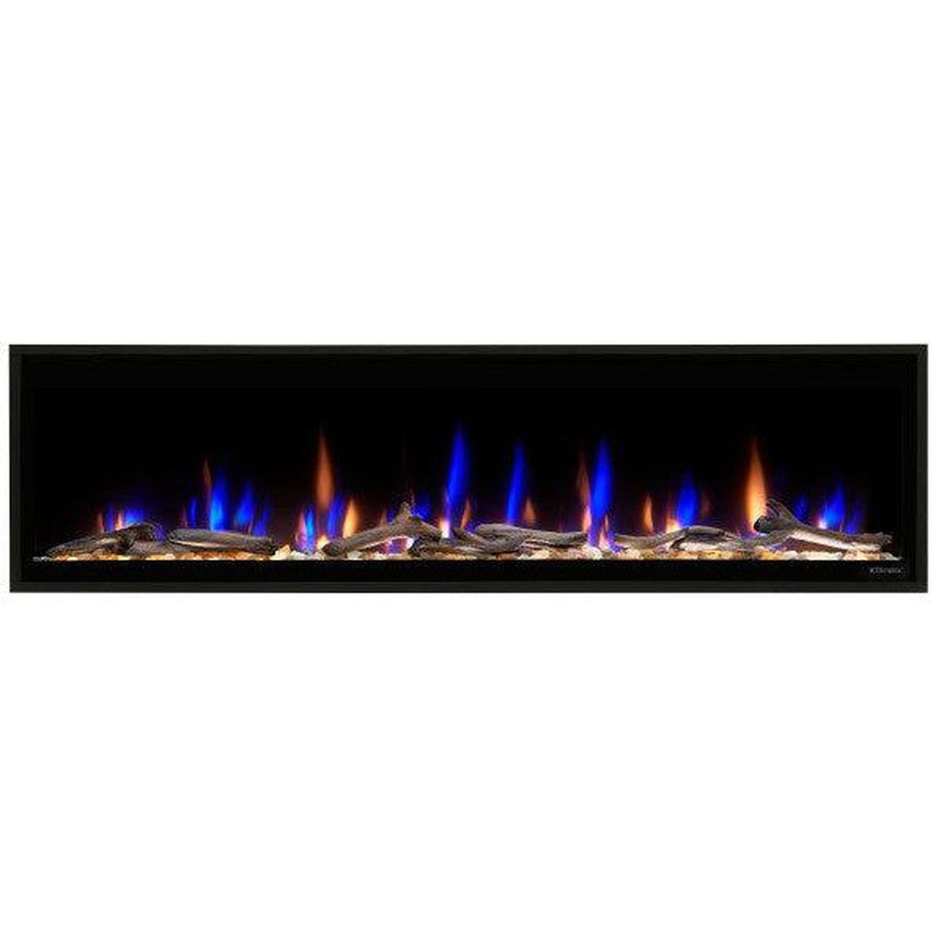 Dimplex Ignite Evolve 60" Built-in Linear Electric Fireplace With Tumbled Glass and Driftwood Media