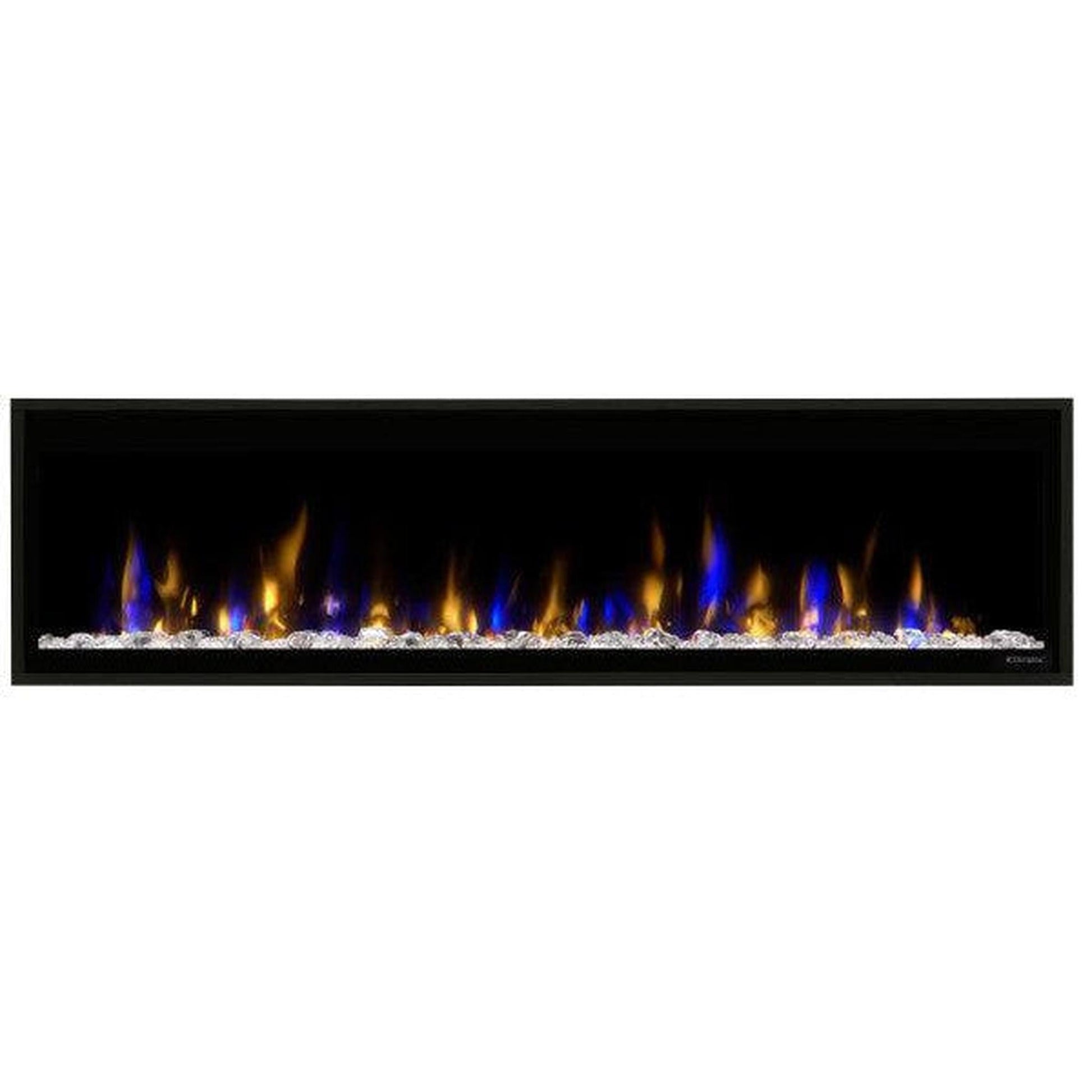 Dimplex Ignite Evolve 74" Built-in Linear Electric Fireplace With Tumbled Glass and Driftwood Media