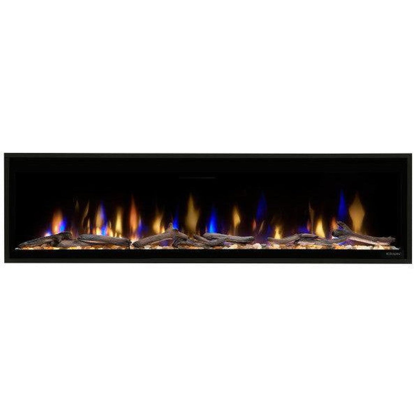 Dimplex Ignite Evolve 74" Built-in Linear Electric Fireplace With Tumbled Glass and Driftwood Media