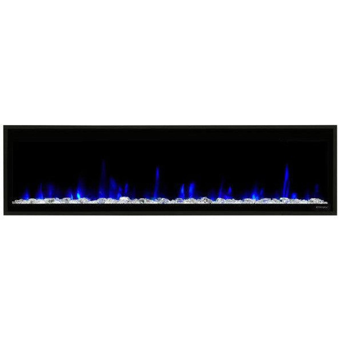 Dimplex Ignite Evolve 74" Built-in Linear Electric Fireplace With Tumbled Glass and Driftwood Media
