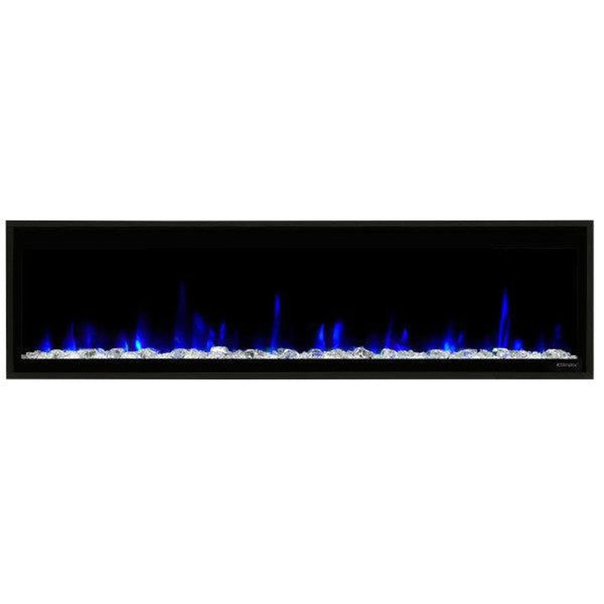 Dimplex Ignite Evolve 74" Built-in Linear Electric Fireplace With Tumbled Glass and Driftwood Media