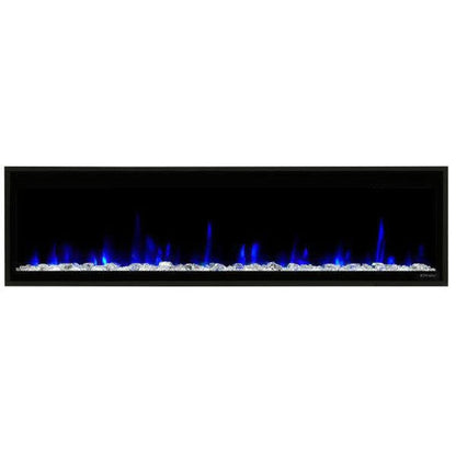 Dimplex Ignite Evolve 74" Built-in Linear Electric Fireplace With Tumbled Glass and Driftwood Media