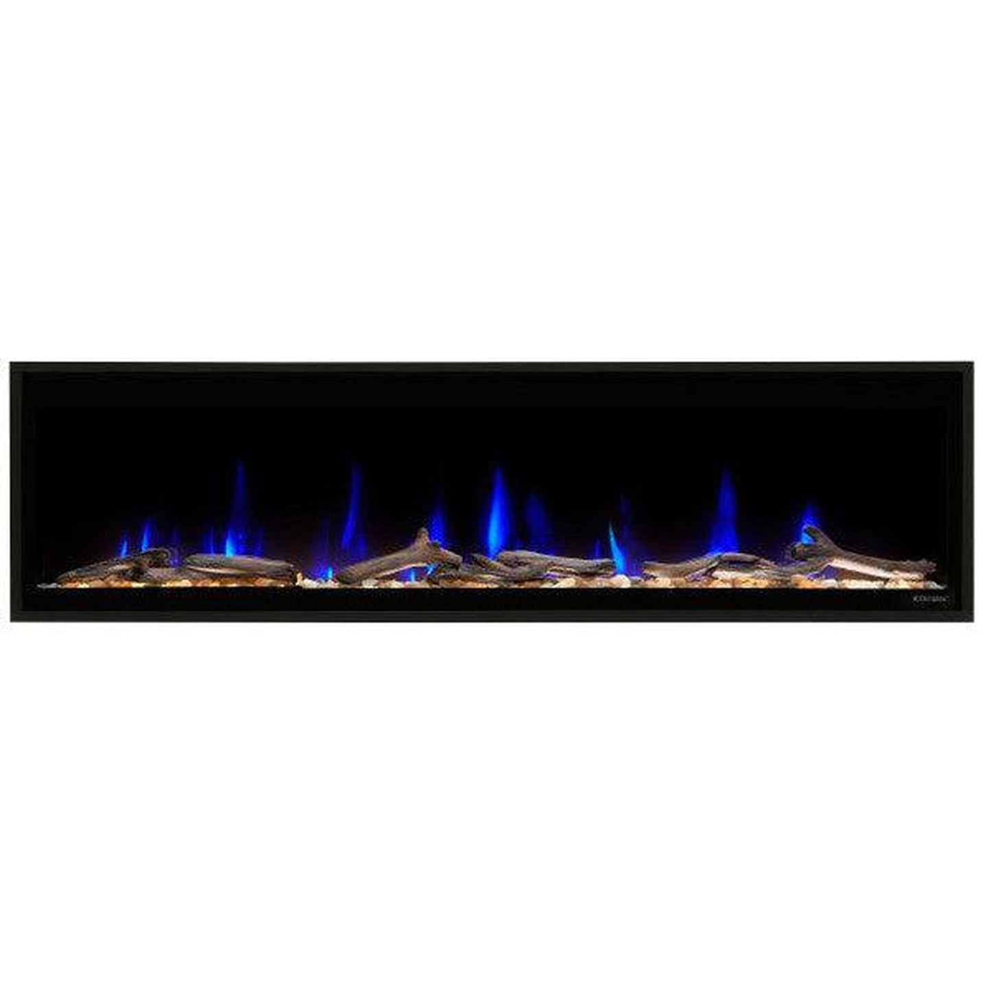 Dimplex Ignite Evolve 74" Built-in Linear Electric Fireplace With Tumbled Glass and Driftwood Media