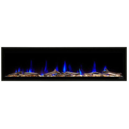 Dimplex Ignite Evolve 74" Built-in Linear Electric Fireplace With Tumbled Glass and Driftwood Media
