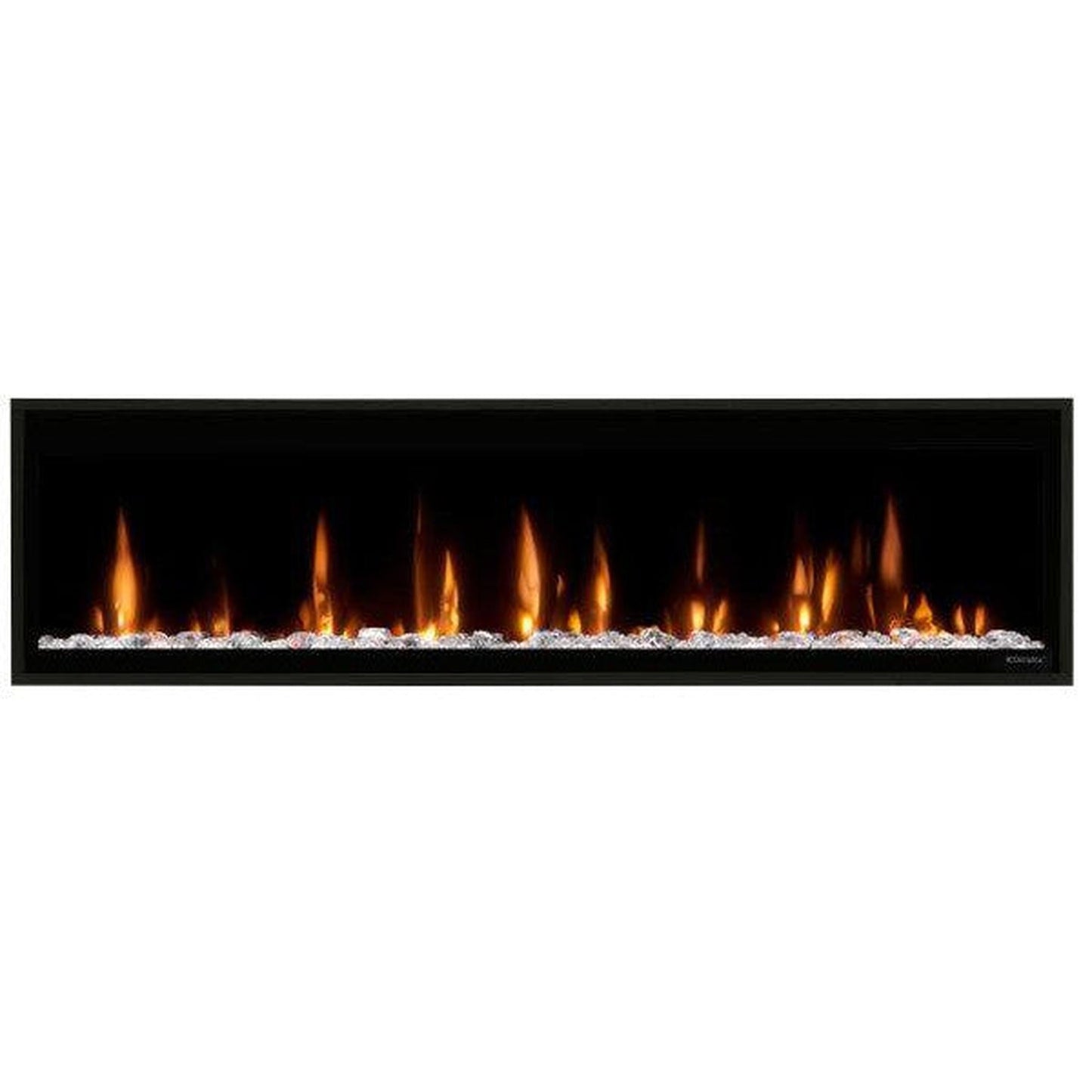 Dimplex Ignite Evolve 74" Built-in Linear Electric Fireplace With Tumbled Glass and Driftwood Media