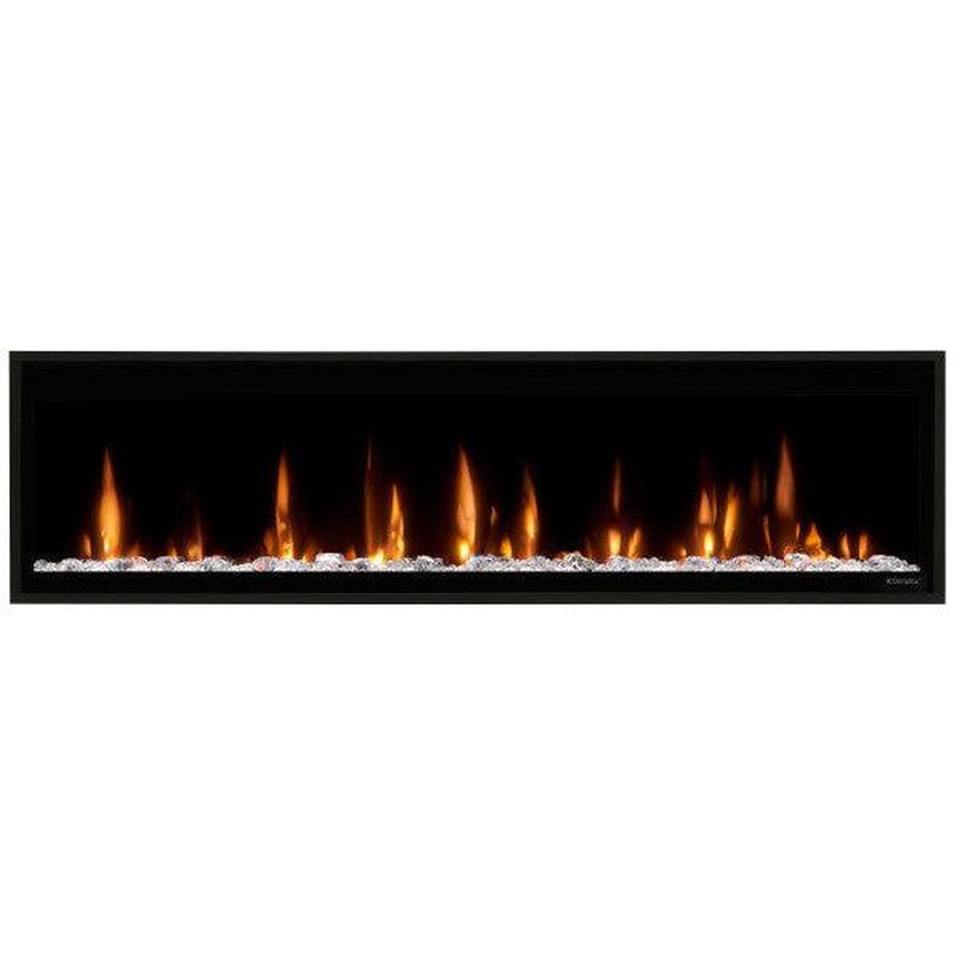 Dimplex Ignite Evolve 74" Built-in Linear Electric Fireplace With Tumbled Glass and Driftwood Media