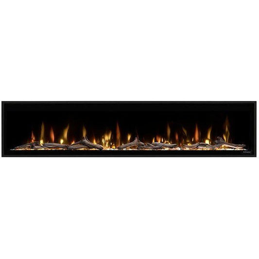 Dimplex Ignite Evolve 74" Built-in Linear Electric Fireplace With Tumbled Glass and Driftwood Media