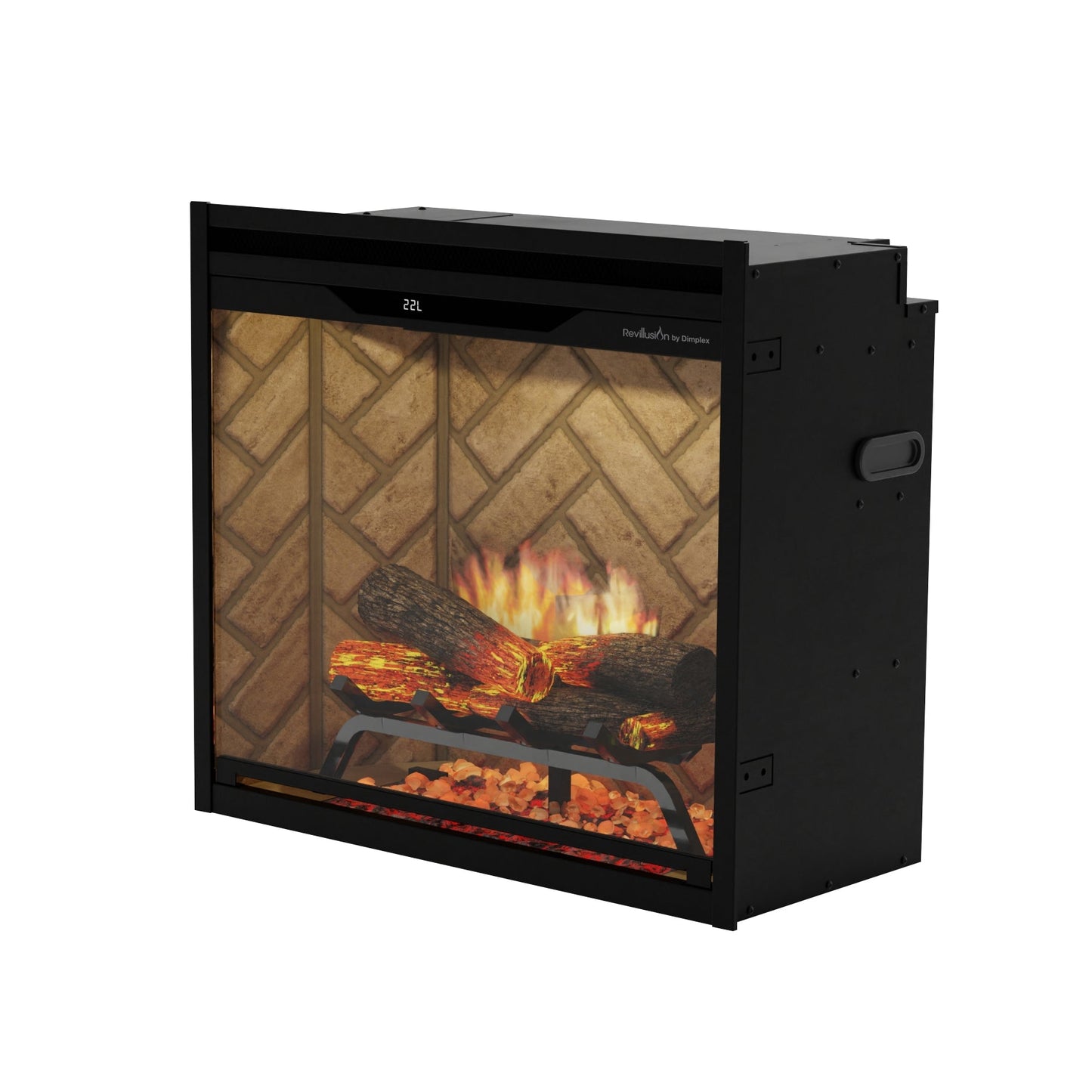 Dimplex Revillusion 24" Built-in Electric Firebox With Herringbone Backer