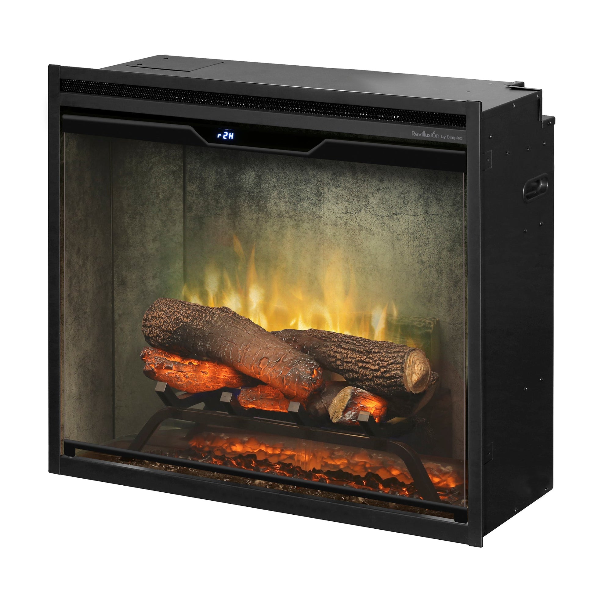 Dimplex Revillusion 24" Built-in Electric Firebox With Weathered Concrete Interior