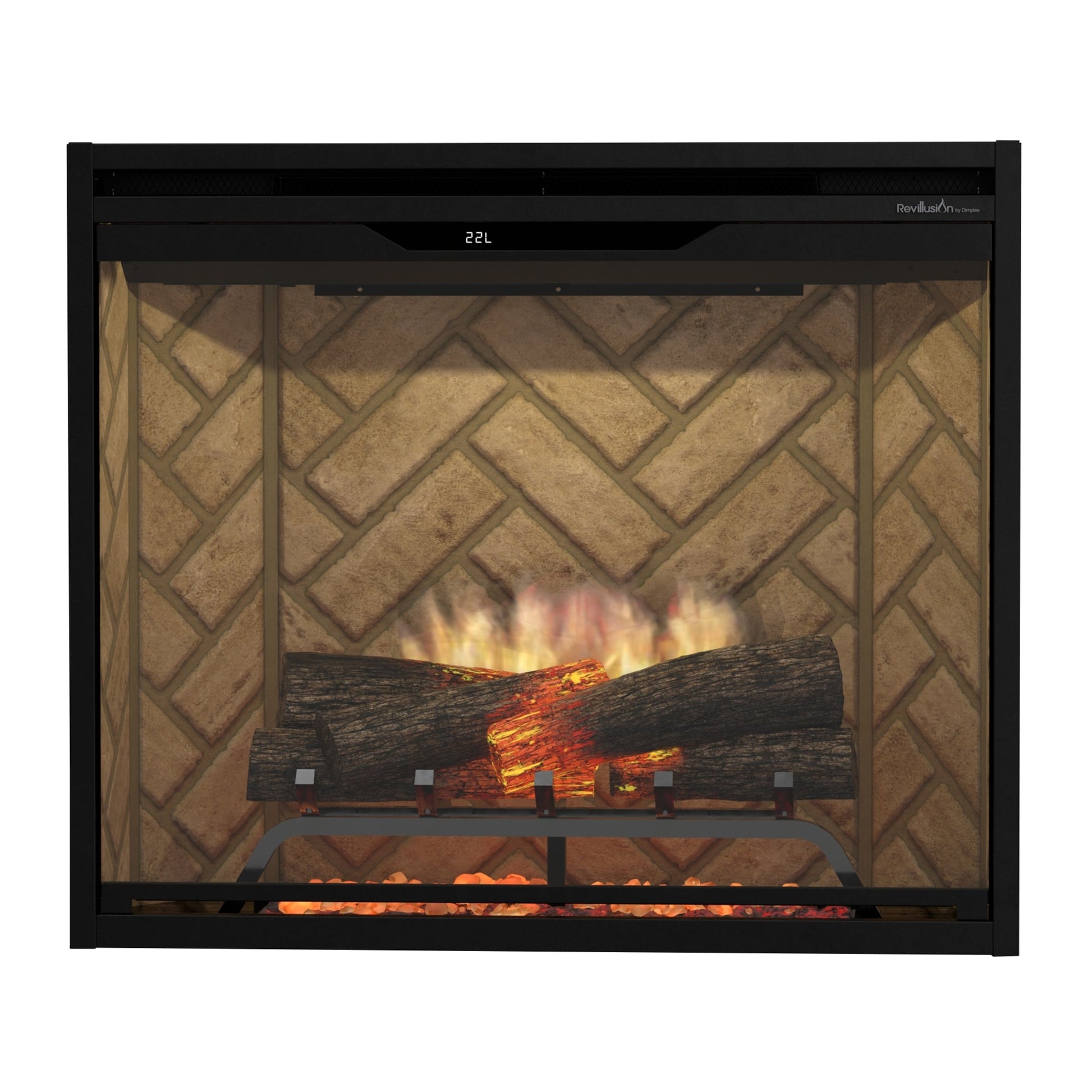 Dimplex Revillusion 30" Built-in Electric Firebox With Herringbone Backer