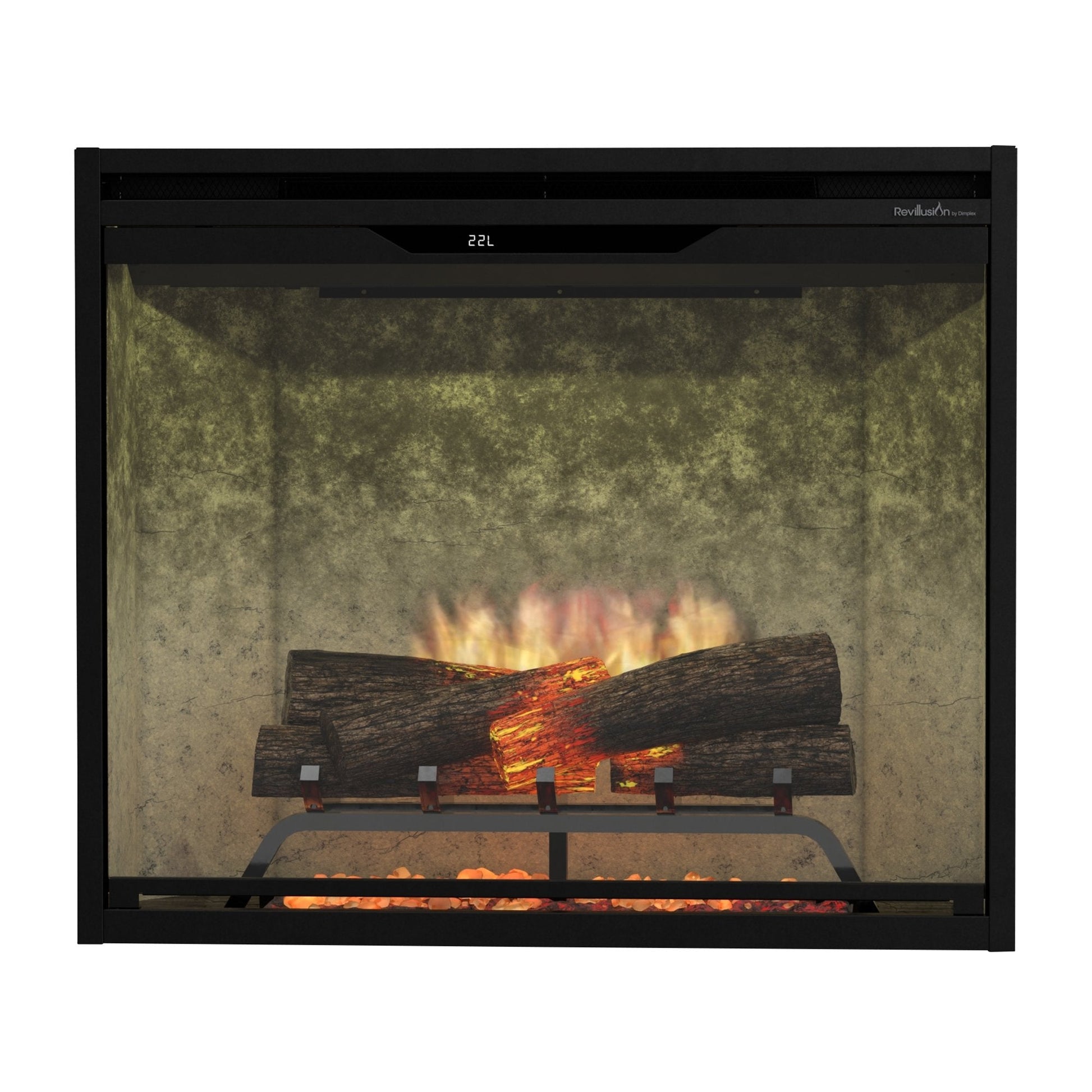 Dimplex Revillusion 30" Built-in Electric Firebox With Weathered Concrete Backer