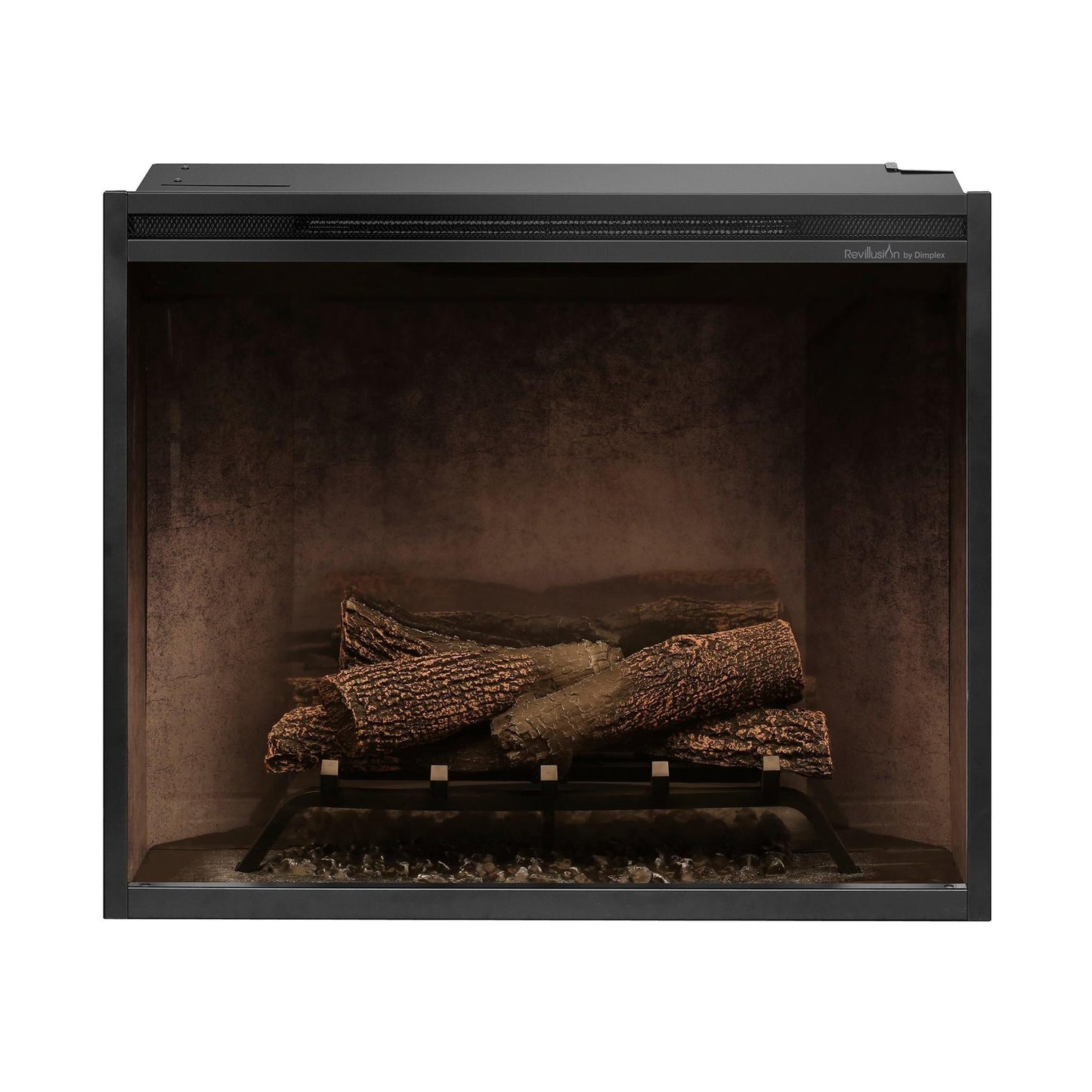 Dimplex Revillusion 30" Weathered Concrete Built-in Electric Firebox With Glass Pane and Plug Kit