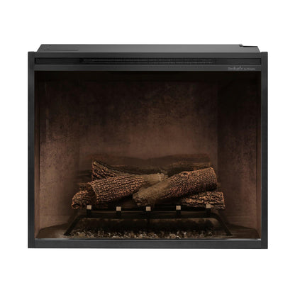 Dimplex Revillusion 30" Weathered Concrete Built-in Electric Firebox With Glass Pane and Plug Kit