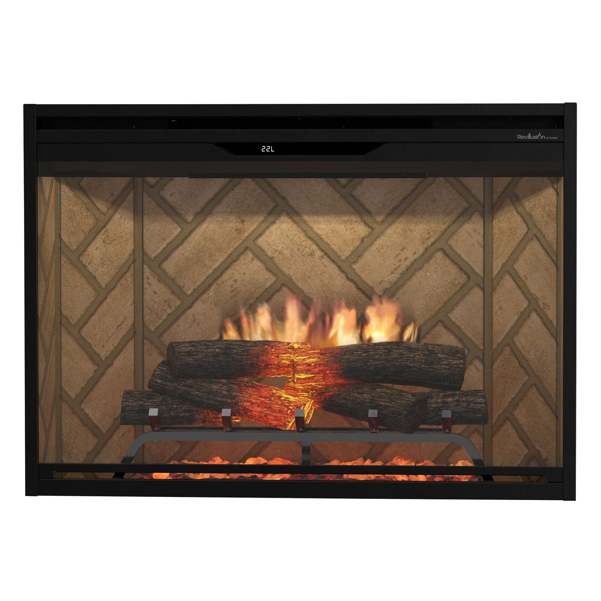Dimplex Revillusion 36" Built-in Electric Firebox With Herringbone Backer