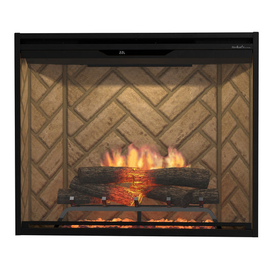 Dimplex Revillusion 36" Portrait Built-in Electric Firebox With Herringbone Backer