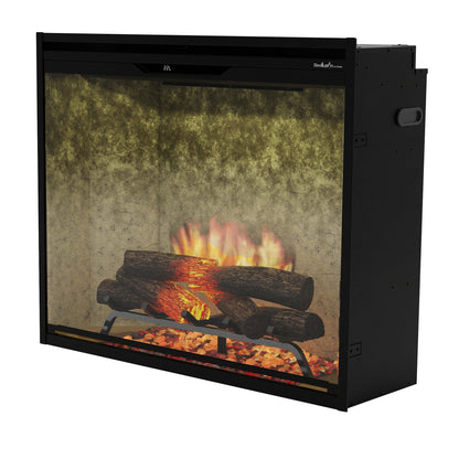 Dimplex Revillusion 36" Portrait Built-in Electric Firebox With Weathered Concrete Backer