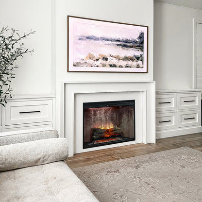 Dimplex Revillusion 36" Portrait Built-in Electric Firebox With Weathered Concrete Backer