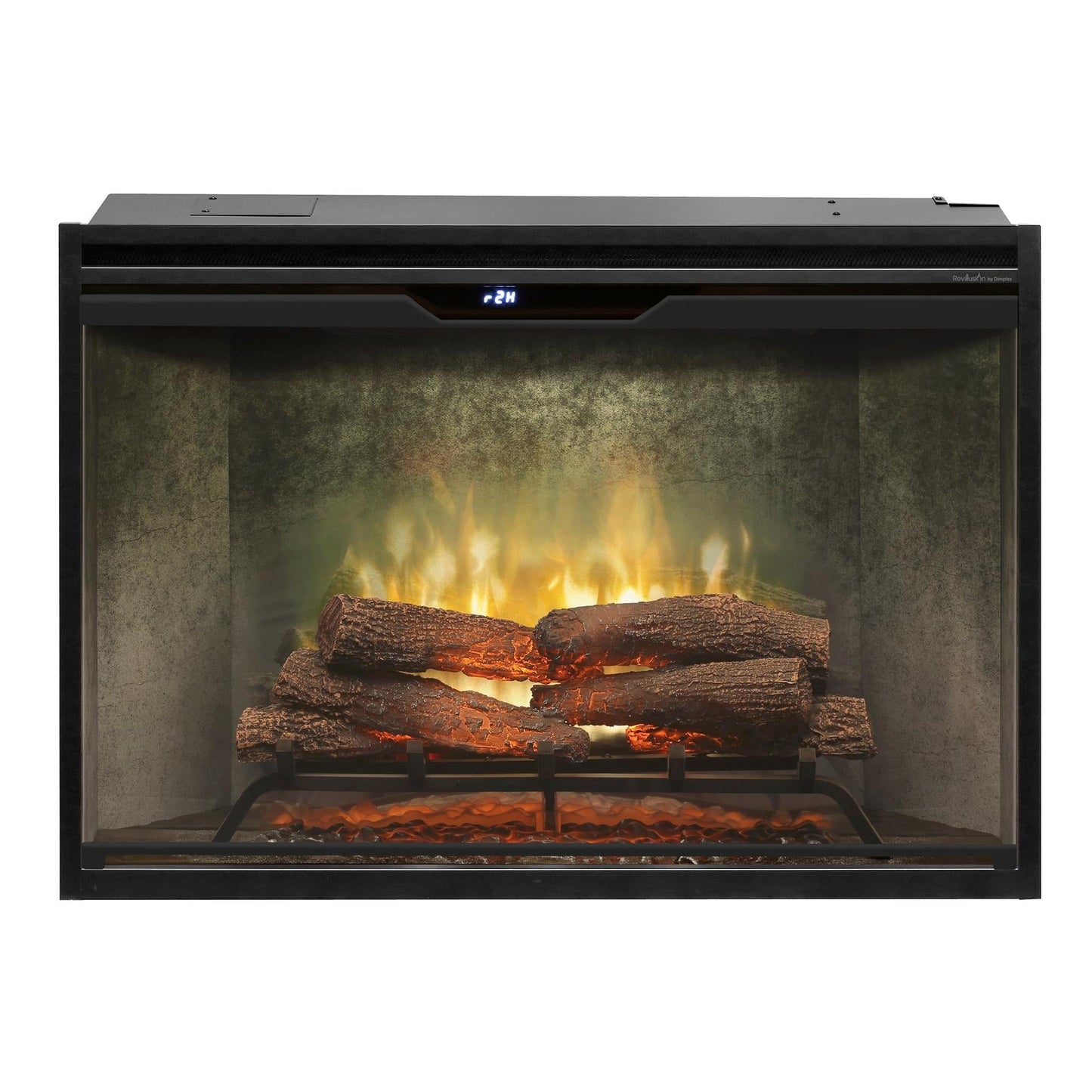 Dimplex Revillusion 36" Weathered Concrete Built-in Electric Firebox With Glass Pane and Plug Kit