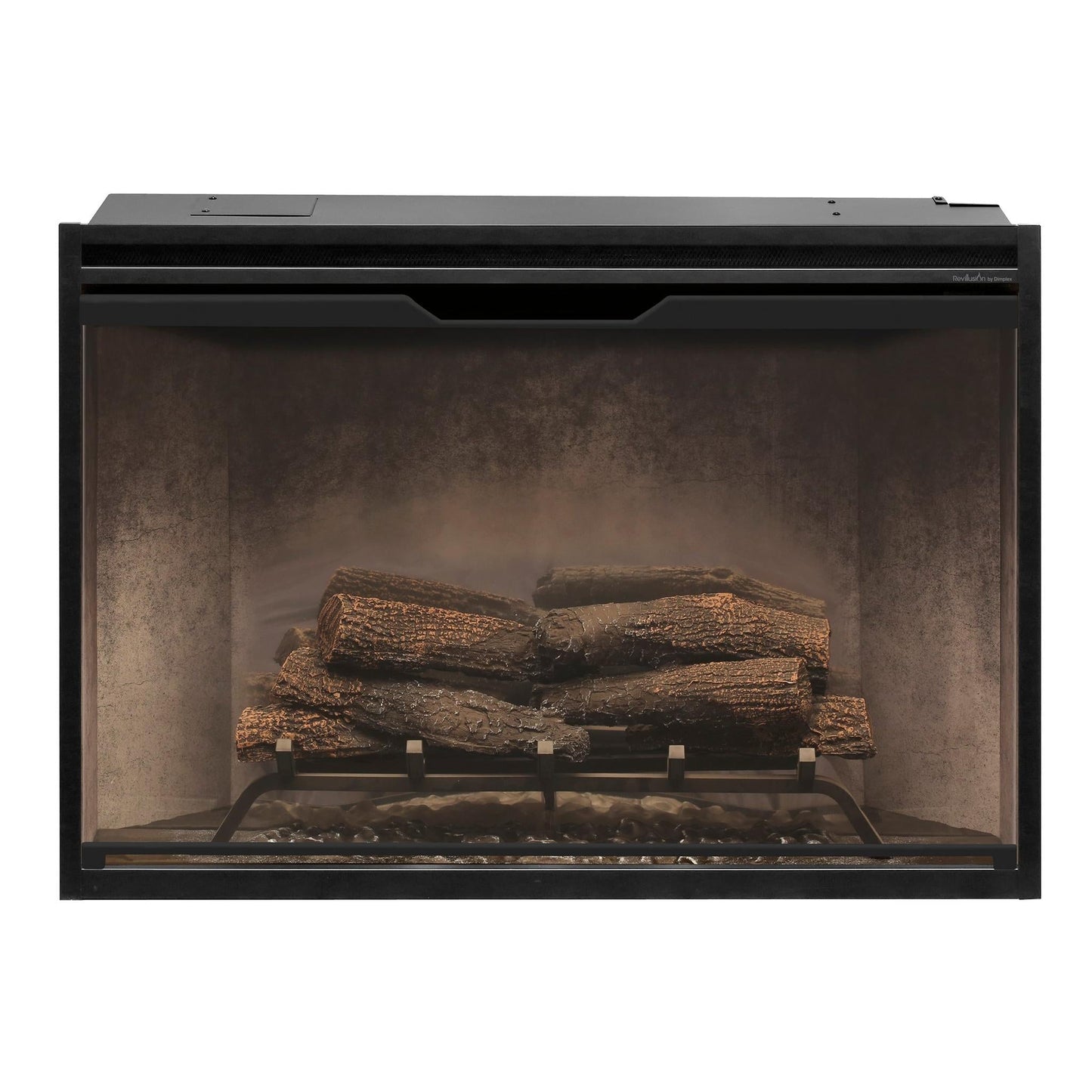 Dimplex Revillusion 36" Weathered Concrete Built-in Electric Firebox With Glass Pane and Plug Kit