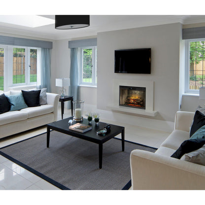 Dimplex Revillusion 36" Weathered Concrete Built-in Electric Firebox With Glass Pane and Plug Kit