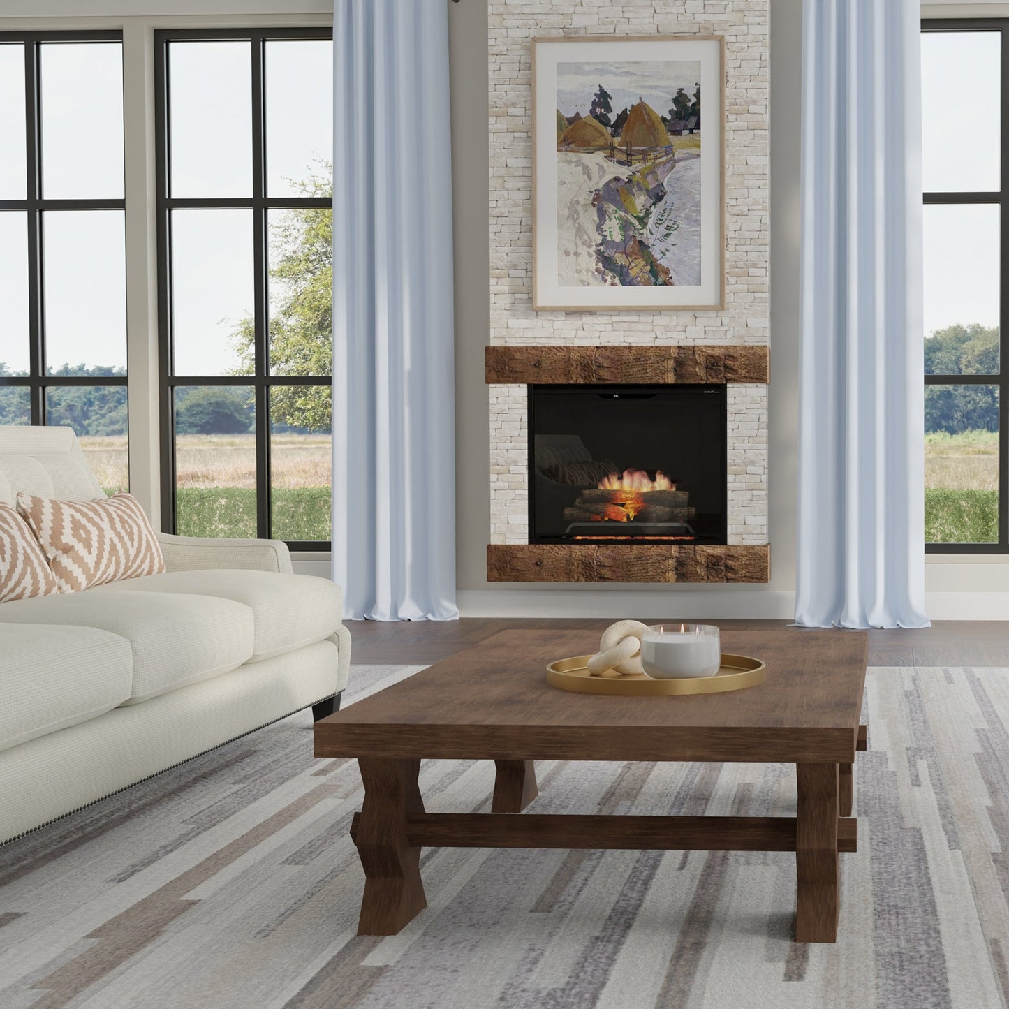 Dimplex Revillusion 42" Built-in Electric Firebox With Black Backer