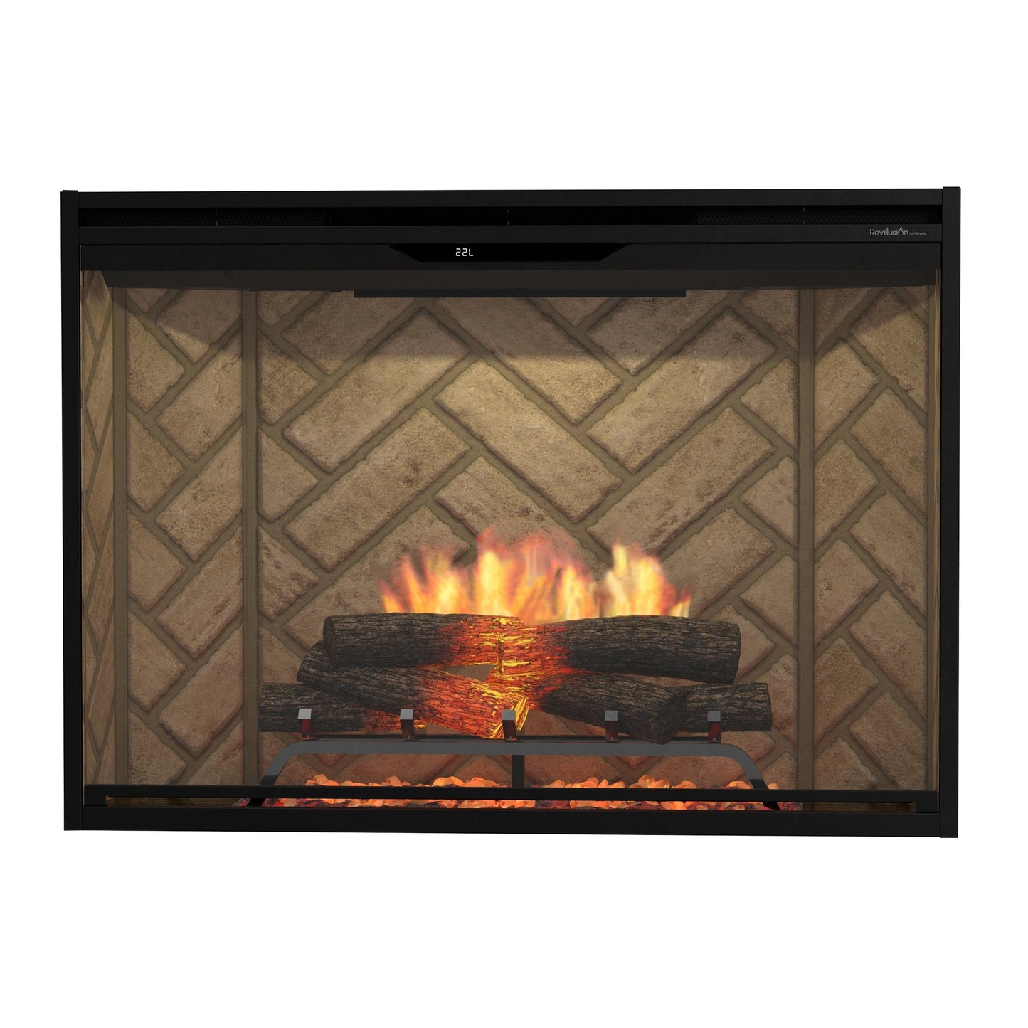 Dimplex Revillusion 42" Built-in Electric Firebox With Herringbone Backer