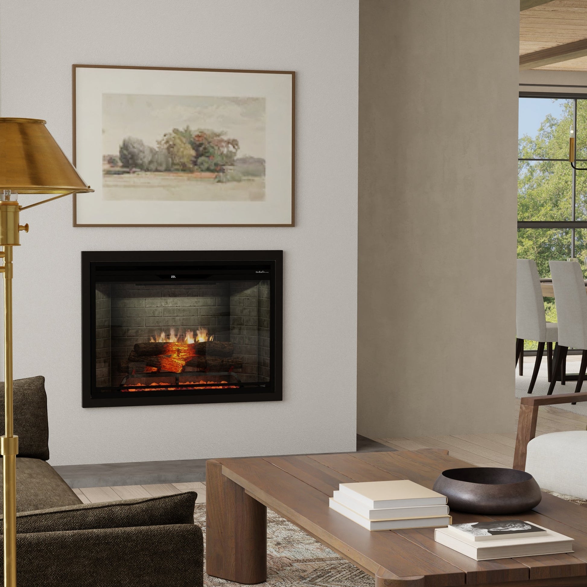 Dimplex Revillusion 42" Built-in Electric Firebox With Neutral Brick Backer