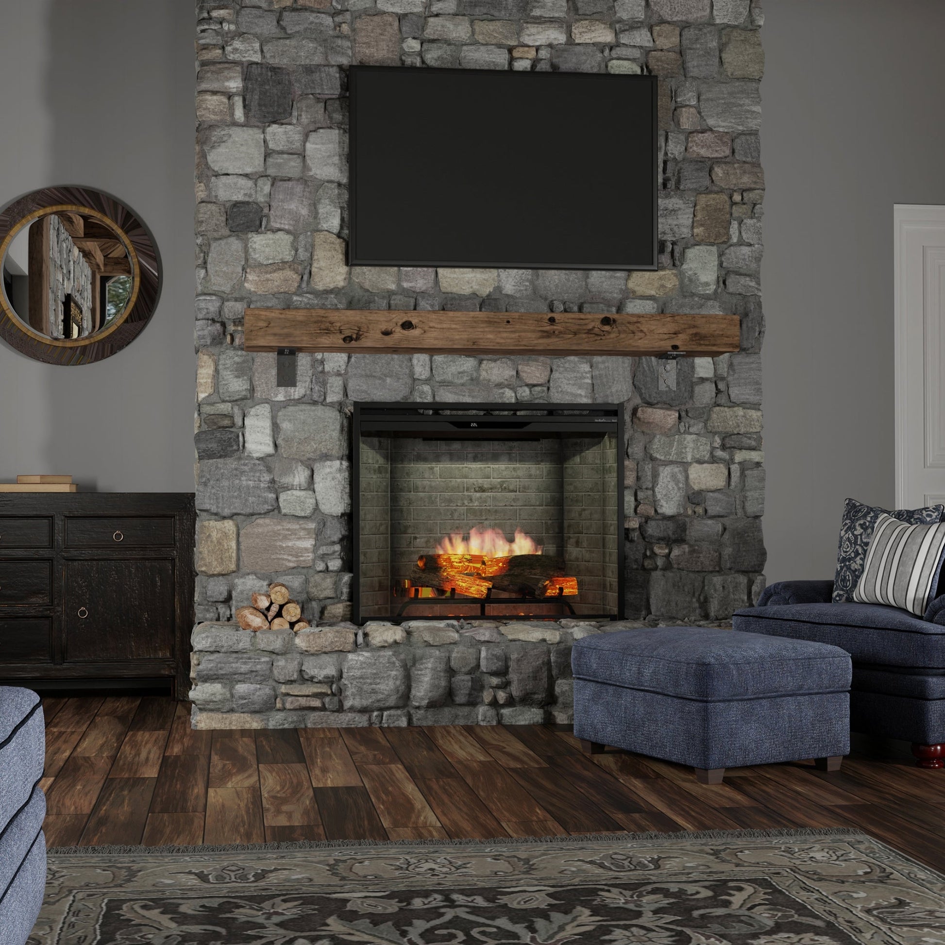 Dimplex Revillusion 42" Built-in Electric Firebox With Neutral Brick Backer