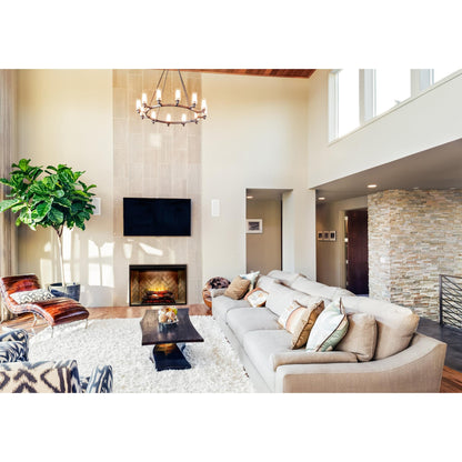 Dimplex Revillusion 42" Herringbone Brick Built-in Electric Firebox With Glass Pane and Plug Kit