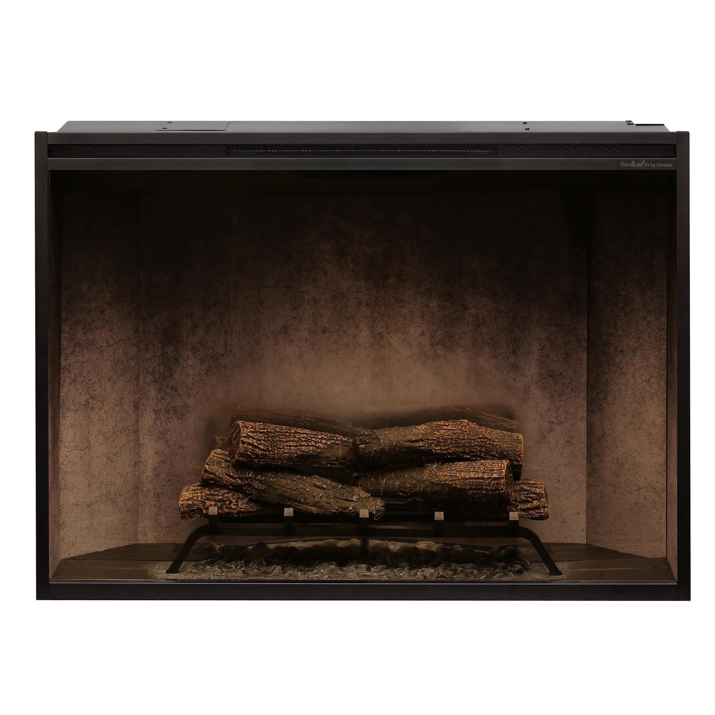 Dimplex Revillusion 42" Weathered Concrete Built-in Electric Firebox With Glass Pane and Plug Kit