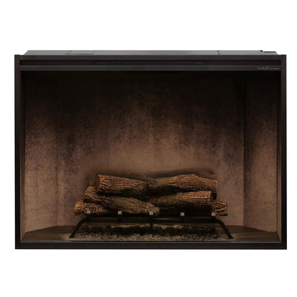 Dimplex Revillusion 42" Weathered Concrete Built-in Electric Firebox With Glass Pane and Plug Kit