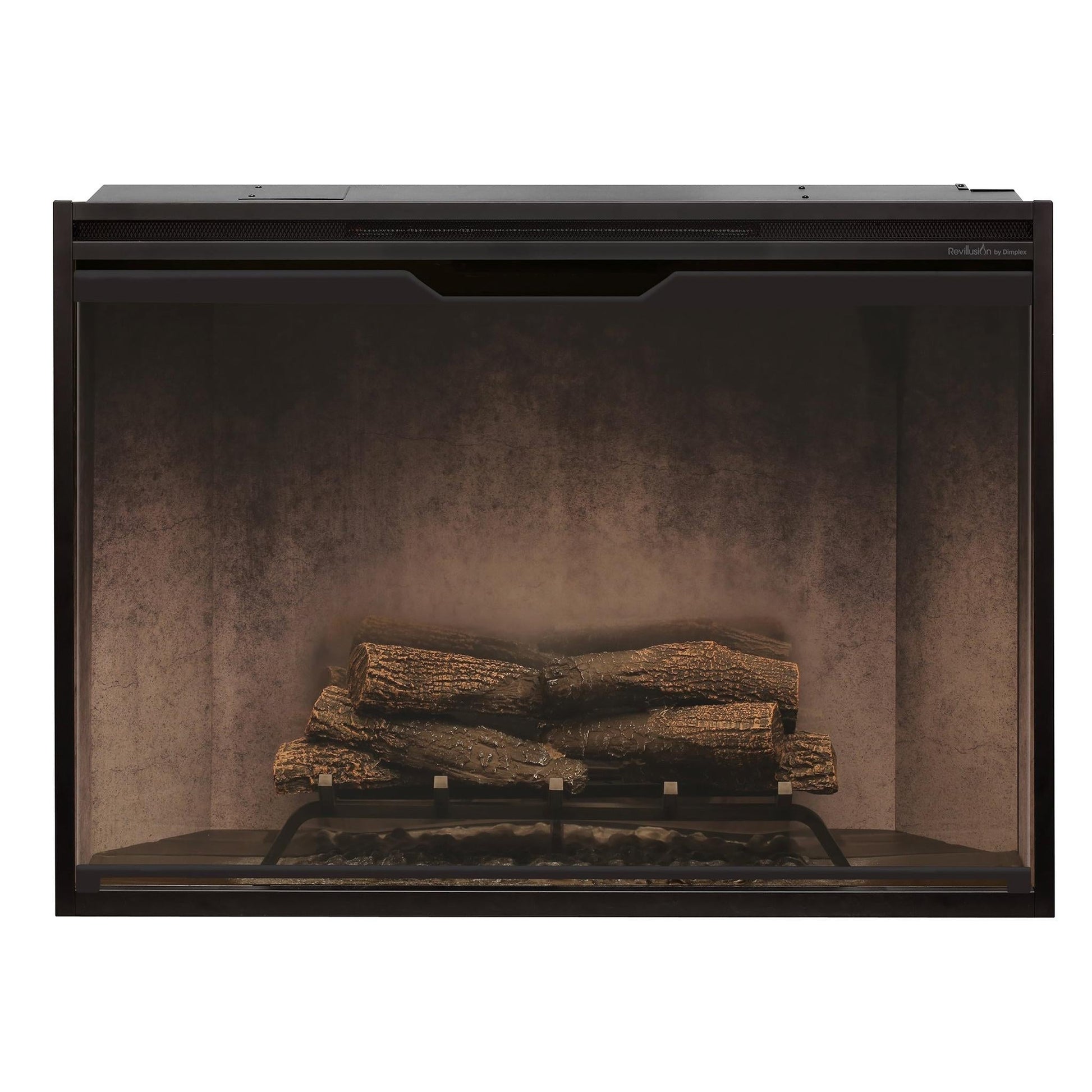 Dimplex Revillusion 42" Weathered Concrete Built-in Electric Firebox With Glass Pane and Plug Kit