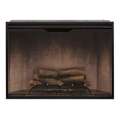 Dimplex Revillusion 42" Weathered Concrete Built-in Electric Firebox With Glass Pane and Plug Kit