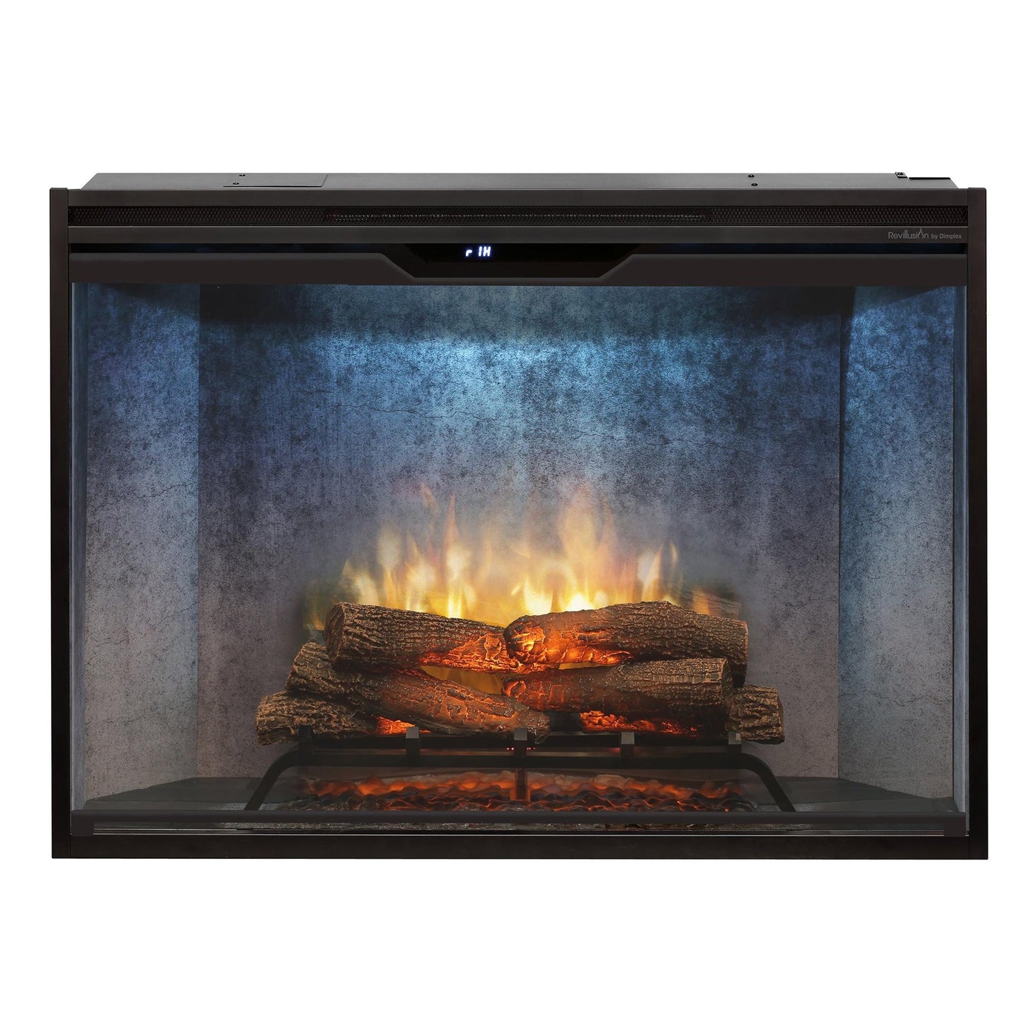 Dimplex Revillusion 42" Weathered Concrete Built-in Electric Firebox With Glass Pane and Plug Kit