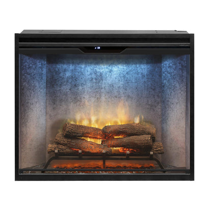 Dimplex Revillusion Portrait 36" Weathered Concrete Built-in Electric Firebox With Glass Pane and Plug Kit