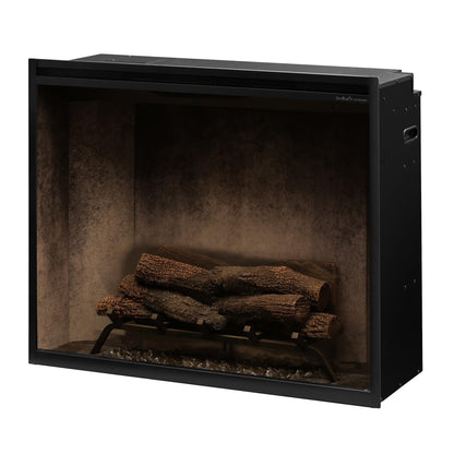 Dimplex Revillusion Portrait 36" Weathered Concrete Built-in Electric Firebox With Glass Pane and Plug Kit